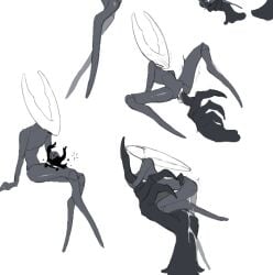 2025 ambiguous_gender anthro arthropod black_body blush blush_lines bodily_fluids carrying_another chinese_description digital_drawing_(artwork) digital_media_(artwork) disembodied_hand duo extreme_size_difference female female/ambiguous finger_fuck fingering genital_fluids gentle_giant holding_another hollow_eyes hollow_knight_(franchise) in_hand long_legs milktea25424633 on_lap orgasm pure_vessel_(hollow_knight) shaking simple_background size_difference stomach_bulge sweat team_cherry tears the_knight_(hollow_knight) vaginal_fluids vaginal_penetration vessel_(species) white_background white_face