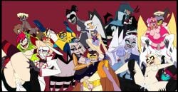 adam_(hazbin_hotel) agent_2_(helluva_boss) black_hat_(villainous) charlie_morningstar_(hazbin_hotel) cum cum_in_ass cum_in_pussy cum_inside demencia_(villainous) emilia_(villainous) emily_(hazbin_hotel) exorcist_(hazbin_hotel) g-lo_(villainous) gangbang gold_heart_(villainous) hazbin_hotel helluva_boss kaleb_(villainous) lucifer_morningstar_(hazbin_hotel) lute_(hazbin_hotel) miss_heed_(villainous) multiple_boys multiple_girls multiple_poses orgy overly_exposed_sinner penumbra_(villainous) sir_pentious_(hazbin_hotel) villainous