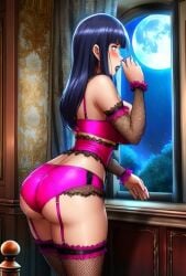 1girls ai_animated ai_generated animated ass_shake bed bedroom bedtime big_ass edited_ai female_focus grok_imagine hyuuga_hinata large_breasts lingerie moon naruto_(series) nighttime selvokaz sexy_female sigh sound tagme video