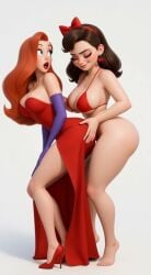 ai_generated jessica_rabbit kissing pumpkin_potion tagme video vtuber