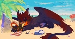 2_penises 4_legs 4_toes 5_fingers alien alien_(franchise) animal_genitalia anthro anthro_penetrated arzary_(k4jayx) ass_up balls beach beach_umbrella belly black_legs black_sclera black_teeth blue_belly blue_body blue_legs blue_pawpads blue_penis blue_tongue blush blush_lines bodily_fluids cobra cooler cum cum_drip dragon dreamworks dripping duo european_mythology eye_contact fangs feet fellatio feral feral_penetrating fingers fur fury_(httyd) genital_fluids genital_slit genitals hi_res how_to_train_your_dragon kefirvorob looking_at_another looking_pleasured lying male male/male markings masturbation multi_genitalia multi_penis mythological_creature mythological_scalie mythology neck_tuft night_fury on_side open_mouth oral orange_penis palm_tree parasol pawpads paws penetration penile penis plant raised_tail red_body red_eyes red_wings reptile rug sand scales scalie seductive sex sex_on_the_beach simple_background smile snake snake_hood spread_legs spreading striped_markings striped_tail stripes sucking tail tail_markings teeth toes tongue tongue_out tree tuft unusual_anatomy western_dragon wings xenomorph yellow_belly