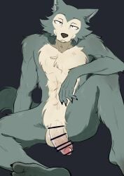2024 4_fingers absurd_res anthro balls beastars biped black_background black_claws black_eyebrows black_eyes brown_nose canid canine canis casual_nudity censored censored_genitalia censored_penis cheek_tuft claws digital_media_(artwork) eyebrows facial_tuft feet finger_claws fingers flaccid foreskin fur genitals glans glistening glistening_balls glistening_genitalia grey_body grey_fur grey_tail hand_on_knee hand_on_leg hi_res humanoid_genitalia humanoid_penis japanese_description legoshi_(beastars) looking_at_viewer male male_anthro mammal mouth_closed multicolored_body multicolored_fur nude nude_anthro nude_male partially_retracted_foreskin penis pink_glans simple_background sitting solo tail tan_balls tan_body tan_fur tan_penis thin_eyebrows toe_claws toes tuft two_tone_body two_tone_fur vein veiny_penis white_sclera wolf zaramecatnyar