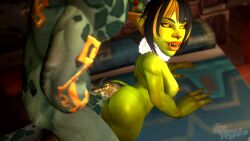 1boy 1girls 3d animated bed big_butt black_hair bouncing_breasts breeding cyankittynami defeated exposed_ass exposed_breasts face_in_pillow forced from_behind goblin goblin_female green_skin hair_pull holding_down holding_head holding_waist loving_it maledom moaning moaning_in_pleasure penetration pounding prone_bone rough_sex sex sharp_teeth shortstack size_difference smaller_female smaller_sub sound straight tagme vaginal_insertion vaginal_penetration video warcraft world_of_warcraft zandalari_troll