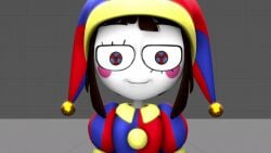 animated clown clown_girl clown_makeup naked naked_female pomni pomni_(tadc) pomni_(the_amazing_digital_circus) ripped_clothing sfm shocked shocked_expression solo source_filmmaker tagme video