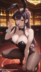 1girls ai_generated bare_shoulders barefoot big_breasts black_hair blowjob_gesture breasts bunny_ears bunny_girl bunny_tail bunnysuit clothed clothed_female curvy curvy_body curvy_female dark_hair dreamyan_ai feet fellatio_gesture female female_focus female_only fishnets hi_res high_quality high_resolution highres komi-san_wa_komyushou_desu komi_can't_communicate komi_shouko large_breasts long_hair looking_at_viewer open_mouth pantyhose purple_eyes purple_hair seductive seductive_eyes seductive_look seductive_mouth seductive_pose solo solo_female solo_focus squatting thick_ass thick_thighs thighs toes tongue tongue_out uncensored