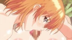 1boy 2girls animated areolae big_breasts big_penis blowjob bubble_de_house_de_marumarumaru bubble_de_house_de_marumarumaru_the_animation cum_on_breasts cumshot_on_face ejaculation ejaculation_between_breasts eye_contact facial fellatio fellatio_through_another's_paizuri grey_hair izumi_fuuka licking licking_penis lips morishita_nagisa orange_hair paizuri paizuri_fellatio pink_pineapple puffy_nipples seven_(animation_studio) shower soap soap_bubbles soapy_breasts tip_sucking titjob vacuum_fellatio vacuum_suck