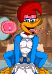 2025 2_toes absurd_res anthro anus artist_collaboration ass avian beak bedroom bedroom_eyes bedroom_sex bird blue_body blue_eyes blue_feathers bodily_fluids captain_mooncat cel_shading clitoris clothed clothing collar cowgirl_position cum cum_inside curling_toes dialogue dominant dominant_female duo eyebrows eyelashes eyeshadow faceless_character faceless_male feathers feet female female_focus flat_chested from_front_position genital_fluids genitals gloves hair half-closed_eyes hand_on_belly handwear heart_symbol hi_res holding_partner humanoid_genitalia humanoid_penis inside internal intraspecies looking_at_viewer lying makeup male male/female mohawk musical_symbol narrowed_eyes nipples nude nude_female on_bottom on_top open_beak open_mouth partially_clothed penetration penis picid pillow plant precum pubes raised_eyebrow red_hair seductive sex shaded shortstack shortstack_female singing symbol tail talons the_woody_woodpecker_show toes tomrizz tree universal_studios vaginal_penetration vulva wall_(structure) window winnie_woodpecker wood wood_bed wood_wall woodpecker woody_woodpecker