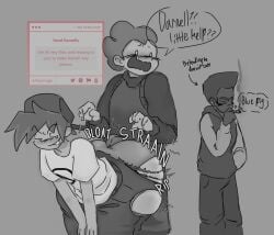 ass_expansion big_ass black_and_white boyfriend_(friday_night_funkin) darnell_(newgrounds) embarrassed embarrassed_expression erection_under_clothes friday_night_funkin gay grinding grinding_on_penis grinding_through_clothes huge_ass jealous looking_back male/male monochrome pico's_school pico_(newgrounds) picosboobers strawpage_request torn_clothes torn_clothing torn_pants underwear wardrobe_malfunction yaoi