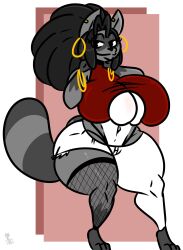 big_breasts bikini breasts cleavage female female_only furry huge_breasts kingretrokirby tagme thick_thighs wide_hips