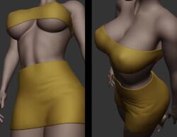 1girls 3d animated athletic athletic_female big_breasts bimbo bouncing_breasts breasts cleavage cloth_physics erect_nipples eyebrows eyelashes eyes female female_only fit fit_female hips hourglass_figure human kisxsfm large_breasts legs light-skinned_female light_skin lips nipple_bulge no_sound original original_character shiny shiny_skin short_hair skirt thick upper_body video voluptuous walk_cycle walking wide_hips work_in_progress