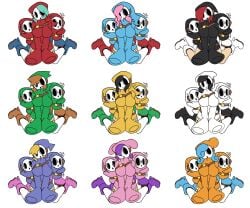 2d breasts female female_focus heels hood long_sleeves mario_(series) mask masked_female nintendo notanalt red_clothing rule_63 self_upload shy_gal shy_guy simple_background thighhighs thighs video_games