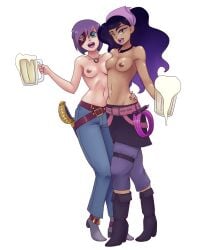 2d 2girls dark-skinned_female dark_skin female female_focus female_only kitty_boon light-skinned_female light_skin mysticons_(series) nickelodeon paheal pale-skinned_female pale_skin patch pirate pirate_girl pirate_outfit pirate_patch png req rule_34_(paheal) simple_background white_background zarya_moonwolf