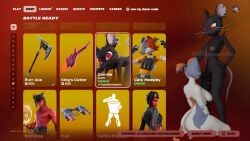 advertisement animated anthro ass balls big_breasts big_butt breasts calico_cat camille_(fortnite) cate_meowdy curvy_figure domestic_cat duo ear_piercing epic_games felid feline felis fellatio female fortnite gameplay_mechanics genitals hair hand_on_head intersex intersex/female kneeling looking_at_another mammal murid murine necktie nude nude_female ogtamarindo oral penile penis piercing ponytail rat rat_tail rodent screencap_edit sex tail third-party_edit voluptuous voluptuous_female