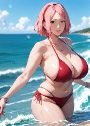 1girls 2d ai_generated ass big_ass big_breasts bikini bikini_bottom bikini_top boruto:_naruto_next_generations breasts breasts_bigger_than_head curvaceous curvaceous_female curvaceous_figure curvy curvy_figure high_quality hourglass_figure huge_breasts inviting_to_sex large_breasts light-skin light-skinned_female lips mature mature_female mature_woman medium_hair milf milf-master mommy naruto naruto_(series) naruto_shippuden outdoors outside pale-skin pale-skinned_female pink_hair posing sagging_breasts sakura_haruno seductive seductive_look sexy_pose shiny_skin short_hair stable_diffusion swimsuit swimwear tagmeo thick_ass thick_butt thick_thighs thighs wide_hips