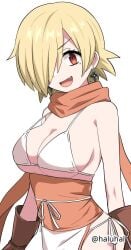 1girls 2d 2d_(artwork) 2d_artwork big_breasts bikini bikini_bottom bikini_top blonde-haired_female blonde_female blonde_hair blonde_hair_female breasts brown_gloves busty busty_female busty_girl busty_teen cleavage confident confident_expression confident_female confident_smile confident_stare digital digital_art digital_drawing digital_drawing_(artwork) digital_media digital_media_(artwork) drawing earrings eyebrows_hidden_by_hair female female_focus female_only gloves hair_covering_eye hair_over_eye hair_over_one_eye halterneck haluhal head_tilt high_resolution highres inframammary_fold kunoichi kusagakure_fumiko large_boobs large_breasts lean_figure looking_at_viewer mole mole_under_eye narrow_waist ninja ninja_to_koroshiya_no_futarigurashi nipple_bulge open_mouth open_mouth_smile orange-eyed_female orange_eyes parted_lips questionable short_hair shoulders side-tie_bikini simple_background slender_body slender_waist slim_female slim_waist smile smiley_face smiling smiling_at_viewer solo standing string_bikini swimsuit swimwear tilted_head tongue upper_body white_background white_bikini white_bikini_bottom white_bikini_top white_swimsuit white_swimwear