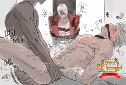 ball_gag crying_with_eyes_open dante_(devil_may_cry) devil_may_cry male_only nonconsensual ntr rape restrained vergil_(devil_may_cry)