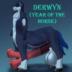 2_penises 2_tails abs animal_genitalia animal_penis anthro armor_plates balls big_balls big_flare big_penis black_sclera blue_body blue_fur blue_hair blue_skin canid canine canis chinese_zodiac claws countershade_arms countershade_face countershade_legs countershade_neck countershade_torso countershading countershaidng derwyn_(nsfowork) dragon equid equine equine_genitalia equine_penis eyebrows fangs fur genitals green_eyes hair hi_res hooves horse huge_balls huge_cock hybrid hyper hyper_genitalia hyper_penis long_penis male mammal multi_genitalia multi_penis multi_tail muscular muscular_male mythological_creature mythological_scalie mythology navel nsfowork pecs penis scalie solo stripes tail taur teeth vein veiny_penis wolf year_of_the_horse