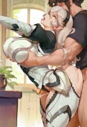 ahe_gao ai_generated ambiguous_penetration arched_back ass_bigger_than_head ass_cutout ass_ripple big_ass big_breasts breast_grab corrin_(fire_emblem) corrin_(fire_emblem)_(female) ejaculation grabbing_from_behind huge_ass huge_breasts nintendo sex_from_behind standing_sex thick_thighs
