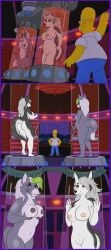 absurd_res against_surface anthro ass bedroom_eyes bite biting_lip breasts canid canine canis draw_over female five_nights_at_freddy's five_nights_at_freddy's:_security_breach genitals group hands_on_hips hellaverse helluva_boss hi_res homer_simpson human loona_(helluva_boss) male male/female mammal narrowed_eyes nipples nude on_glass pickles-hyena roxanne_wolf scottgames seductive standing stasis stasis_tube steel_wool_studios the_simpsons trio ufo vulva wolf
