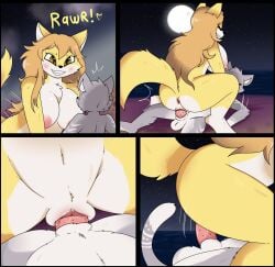 animal_genitalia animal_penis anthro anus backsack balls balls_deep big_breasts blush breasts canid canine canis chair_position clothing comic cowgirl_position dialogue dominant dominant_female duo e-01 felid feline feline_genitalia feline_penis female female_penetrated from_behind_position from_front_position full_moon fur genitals grey_body grey_fur haiiroyuki_(zekeofgods) hair hi_res impregnation_request jumping larger_female long_hair lying male male/female male_penetrating male_penetrating_female mammal mature_female moon mostly_nude mythological_canine mythological_creature mythology nude nude_anthro nude_female on_back on_bottom on_top out_of_breath penetration penile penile_penetration penis penis_in_vagina pounce rawr sex sheath sitting sitting_on_another size_difference spreading text textspread_legs vaginal vaginal_penetration vulva werecanid werecanine werecreature werewolf white_body white_fur wolf yellow_body yellow_fur