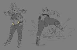 billy_(deadlock) penis big_penis bulge furry thick_thighs wide_hips tag me reddrago tagme big_ass huge_ass bubble_butt