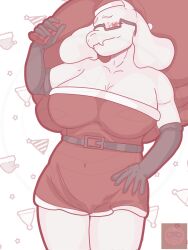 anthro christmas cleavage glasses large_breasts lenceria tagme theninjadark toriel undertale