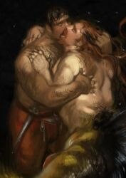 2boys arousal aroused aroused_face aroused_male bara daddies daddy desperate desperate_for_sex desperation gay gay_kiss gay_kissing gay_man gays grabbing_back grabbing_shoulder grabbing_shoulders hairy_male horniness horny horny_male juunipupu kiss kissing knight making_out male/male male_only merfolk merman mermay mermay2025 mermay2026 shirtless shirtless_(male) shirtless_male technically_nude yaoi yearning