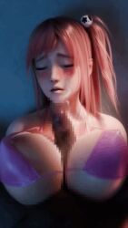 3d 3d_animation areolae big_breasts bikini bikini_top blush bouncing_breasts breasts cum cum_on_body cum_on_face dead_or_alive dead_or_alive_xtreme_venus_vacation gagsly gagsly_ honoka_(doa) loop looping_animation nipples paizuri shorter_than_10_seconds tagme thrusting titjob video