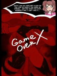1boy 1girls alternate_costume bad_end blue_eyes blue_hair breeding comic defeated defeated_heroine extreme_french_kiss furcifur game_over groping kujikawa_rise mind_break monster monster_on_female persona persona_4 sentai sex sex_slave shirogane_naoto short_hair tongue violence