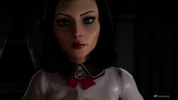 1boy 1girls 3d animated areolae bioshock bioshock_infinite black_hair blender blender_(software) blue_eyes boobjob breast_grab breasts breasts_out burial_at_sea clothed clothing cum cum_on_breasts cumshot elizabeth_comstock eye_contact female female_focus gasp grabbing_own_breast human large_breasts lidomaine7 lipstick longer_than_30_seconds looking_at_viewer male medium_hair music nail_polish nails nipples paizuri pale_skin partial_male penis pov pov_eye_contact red_lipstick red_nails solo_focus sound straight surprised titjob tits video