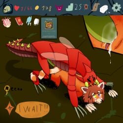 absurd_res ailurid ambiguous_anthro ambiguous_gender anthro anthro_on_feral anthro_penetrated arthropod blush bodily_fluids cervical_penetration claws cutaway duo egg egg_implantation egg_in_uterus exoskeleton female female_anthro female_penetrated feral feral_penetrating feral_penetrating_anthro fur hi_res hunter_killer internal internal_vaginal male male/female male_feral male_penetrating male_penetrating_female mammal mandibles naked nude nude_anthro nude_female orange_body orange_fur oviposition ovipositor penetration purple_eyes red_body red_panda secretly_loves_it sex slay_the_spire_2 tail teeth the_regent unusual_anatomy uterus verdant_(xeeno) wings x-ray x-ray_view xeeno yellow_eyes zoophilia