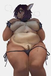 2025 anthro areola belly big_breasts black_clothing black_nose black_panties black_thong black_underwear bodily_fluids body_hair bracelet breasts breath brown_areola brown_body brown_fur butt_tuft chest_tuft clitoris clothed clothing colored countershade_torso countershading deer dreadlocks ear_tuft eyelashes facial_piercing female front_view frown fur g-string genitals hand_on_breast happy_trail hi_res jewelry line_art lip_piercing looking_away lying mammal mole_under_eye mostly_nude navel nervous nipple_piercing nipples no_bra notched_ear on_back one_eye_obstructed overweight overweight_anthro overweight_female panties panties_down partially_clothed piercing pointy_ears portrait pubes raised_clothing raised_shirt raised_topwear shaded shiloh_the_deer_(wolfertinger) shirt simple_background solo spiked_bracelet spikes sweat thick_thighs thong three-quarter_portrait topwear trans_(lore) trans_man_(lore) tuft underwear underwear_down white_background wide_hips wolfertinger