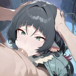1girl ai_assisted ai_generated alley beautiful_girl big_ass big_breasts curvy female jane_doe_(zenless_zone_zero) mouse_ears mouse_girl mouse_tail sexy taugust zenless_zone_zero