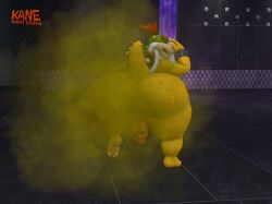 1boy anthro anus backsack balls big_butt bowser_jr. butt dragon fart fart_cloud fart_fetish farting_at_viewer fat_ass furry furry_male furry_only genitals hair hand_on_nose hi_res kanebrentkoopa koopa large_ass male male_only mario_(series) metal_bracelet mythological_creature mythological_scalie mythology nintendo on_one_leg penis ponytail rear_view red_hair reptile scalie shell slightly_chubby smelly solo solo_focus solo_male standing tecbuttlovefa thick_thighs turtle yellow_skin