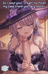 ai_assisted ai_generated big_breasts breasts brown_hair caption clothed clothed_female clothed_female_nude_male clothed_sex comic curvy curvy_body curvy_female handjob herta_(honkai:_star_rail) honkai:_star_rail imminent_sex large_breasts long_hair looking_at_viewer male_pov moonwool_branch open_mouth penis_grab pov purple_eyes seductive seductive_eyes seductive_look seductive_mouth seductive_pose seductive_smile smile smiling talking talking_to_viewer the_herta_(honkai:_star_rail) thick_ass thick_thighs thighs uncensored very_long_hair witch witch_hat