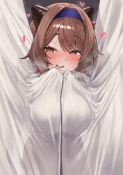 1girls :d blush bovid bovid_humanoid bovine bovine_humanoid bratty breasts brown_eyes brown_hair cow_girl cow_humanoid curtains cute draph embarrassed female female_focus female_only granblue_fantasy grin hairband highres horns huge_breasts implied_nudity large_breasts looking_at_viewer mammal mammal_humanoid narrowed_eyes naughty naughty_face p_answer short_hair shortstack silhouette silhouetted_body smile smirk solo solo_female steam steaming_body suggestive suggestive_look sweat yaia_(granblue_fantasy)