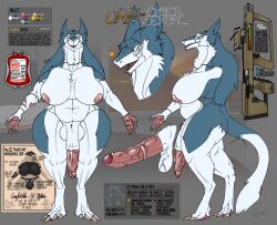 absurd_res anthro armor aroused balls bed big_breasts big_penis blood blue_body blue_eyes blue_fur bodily_fluids breasts cybernetics cyborg cyrin_alioth digitigrade english_text erection fantasy_weapon flaccid foreskin fur furniture futanari genitals glans gnull gynomorph heart hi_res huge_cock hyper hyper_genitalia hyper_penis intersex machine mane medial_ring medial_ringed_humanoid_penis model_sheet non-mammal_breasts partially_retracted_foreskin penis planet poster prosthetic purple_glans ranged_weapon retracted_foreskin sergal solo solo_focus space spacecraft spaceship_interior synthetic text unconvincing_armor vehicle vein veiny_balls veiny_penis weapon