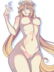 1girls 2d big_breasts blonde_female blonde_hair blue_eyes breasts butterfly curvy curvy_figure elf elf_ears female female_focus female_only genitals genshin_impact light_skin long_hair magic nicole_reeyn_(genshin_impact) nipples nude nude_female pussy rawelio very_long_hair white_background