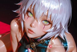 1girl 1girls ai_generated beautiful blush booty busty close-up curvy cute erotic eye_contact facial_markings fanart fate_(series) female fit fit_body fit_female high_quality highres horny hot hourglass_figure jack_the_ripper_(fate/apocrypha) kneeling leather_clothing long_eyelashes looking_at_viewer naked navel nude parted_lips patreon portrait puffy_lips puffy_nipples round_ass round_breasts round_butt sexy slim_waist stomach thick thick_ass thick_legs thick_thighs waifu wallpaper wet wet_body wide_hips