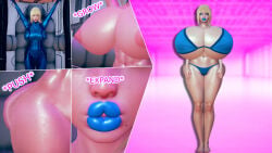 1girls before_and_after bimbo bimbo_body bimbo_lips bimbodolllulu bimbofication bimbofied brainwashed brainwashing huge_ass huge_breasts metroid samus_aran thick_thighs transformation transformation_sequence