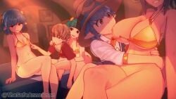 10_seconds 2026 2boys 3d 3girls animated anna_anon bikini blue_hair breast_sucking breastfeeding breasts breasts_out female golden_bikini hair hat headwear light-skinned_female light-skinned_male light_skin male musi_cassie nipples sana_(anna_anon) shorter_than_10_seconds shorter_than_30_seconds sound straight sucking sucking_breasts sucking_nipples swimwear tagme touching_breast video
