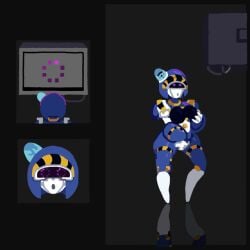1sec_video 2d animated blue_skin boob_grab boobs borrowed_character bottomless brain_drain brainwashed brainwashing breast_fondle breast_fondling breast_grab breasts buffer buffering dazed female female_focus female_only femsub functionally_nude gif happy_trance hazard_stripes helmet helmet_with_visor huge_ass huge_breasts huge_hips huge_thighs hypnosis hypnotic_eyes hypnotized hypnotized_female masturbation mind_control naked naked_female no_sound nude nude_female oniontheyoung open_mouth orgasm pink_eyes pluggyrl pussy robot robot_girl robot_humanoid saf-t_bot_(oniontheyoung) serarokusu silicone sillyrokusu spiral spiral_eyes standing standing_at_attention standing_masturbation submissive submissive_female symbol-shaped_pupils tagme thick_ass thick_thighs thighs tits tv tv_screen utter_domination visor