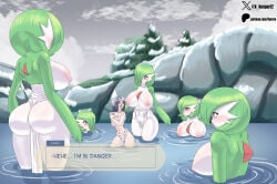 akari_(pokemon) anthro_futa futa_on_female game_freak gardevoir light-skinned_female nintendo pokemon pokemon_legends:_arceus 1girls 2d 2d_(artwork) 2d_artwork alpha_pokemon anthro anus ass asshole balls ballsack big_ass big_butt big_cock big_dick big_penis blue_hair breasts butt female nude futa_anthro futa_with_female futanari open_mouth pussy wide_ass wide_hips size_difference