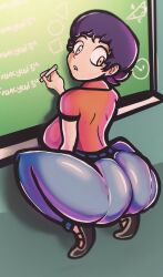 big_ass big_breasts francyart34 jeans miss_betty_(francyart34) school short_hair teacher