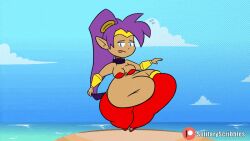 1girls animated bbw belly belly_bulge belly_button belly_dancer belly_dancer_outfit belly_movement big_belly bouncing_belly bouncing_breasts bouncing_butt chubby chubby_female chubby_thighs dancing earrings elf_ears exposed_midriff fat fat_ass genie genie_girl gif gold_jewelry half_genie harem_outfit harem_pants jewelry large_belly long_hair midriff navel obese_female overweight overweight_female pointy_ears ponytail purple_hair red_bra red_panties shaking_hips shantae shantae_(character) solitaryscribbles tan_skin tan_skinned_female thick thick_thighs