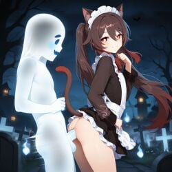 1femboy 2boys ai_generated anal blush dickgirl doggy_style embarrassed femboy feminine_male functionally_nude futa_sans_pussy futanari gay genshin_impact ghost girly graveyard hoyoverse hu_tao_(genshin_impact) ian8766_(artist) intersex interspecies maid male male/male male_focus male_only mihoyo monster monster_rape outside penis precum public rape rule_63 self_upload sweat trap yaoi