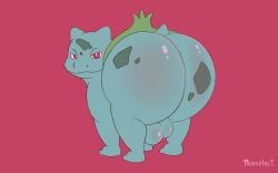 balls balls_blush big_butt big_nose blush body_blush bulb bulbasaur butt butt_blush digital_drawing_(artwork) digital_media_(artwork) digital_painting_(artwork) femboy feral gay gay_anal generation_1_pokemon genitals glistening glistening_balls glistening_butt glistening_genitalia green_body green_scales green_spots half-closed_eyes hi_res homosexual homosexual_male humanoid_butt looking_at_viewer male male_focus male_only male_penetrated mouselect mouth_closed narrowed_eyes nintendo nude painting_(artwork) pokemon pokemon_(species) provocative pupils rear_view red_background red_eyes scales simple_background small_tail smile smiling_at_viewer solo spots standing tail white_pupils