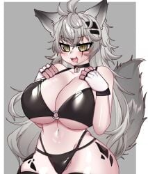 1girls animated arknights big_breasts bouncing_breasts breasts busty curvy curvy_body curvy_female female female_only huge_breasts lappland_(arknights) large_breasts massive_breasts mp4 no_sound osiimi tagme thick_thighs thighhighs thighs tongue tongue_out video wolf_ears wolf_girl wolf_humanoid wolf_tail wolfgirl