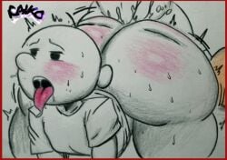 2boys anal ass bald big_ass blush cum cum_in_ass cum_inside diary_of_a_wimpy_kid femboy gay greg_heffley huge_ass male male/male male_only raikutaku sketch thick_thighs tongue tongue_out voluptuous wide_hips