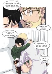 attack_on_titan gay levi_ackerman male male/male male_only penetration precum teasing yaoi zeke_jaeger